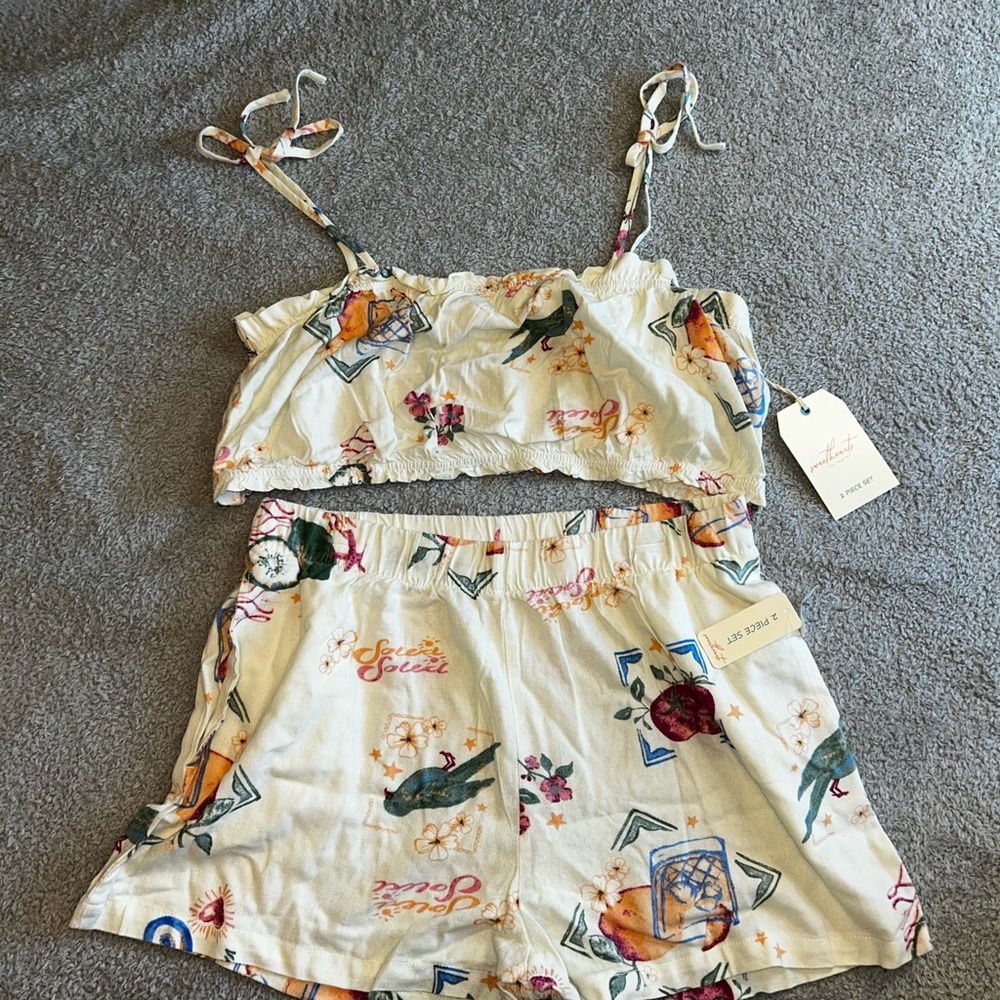 Floral Print Two-Piece Set